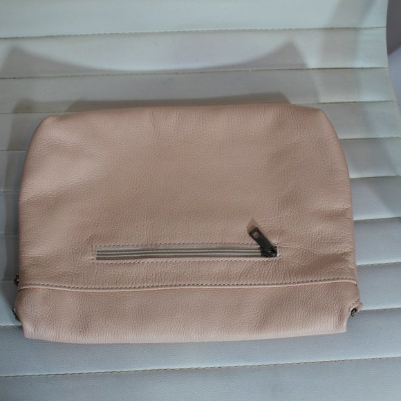 Borse In Pelle Genuine Leather Italy Crossbody bag Peach Made in Italy 13"x10" - Picture 4 of 11